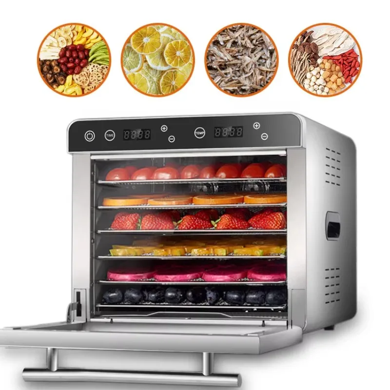 Essiccatore per alimenti elettrico in acciaio inossidabile a 8 strati Disidratatore per mango Disidratatore per essiccazione di frutta