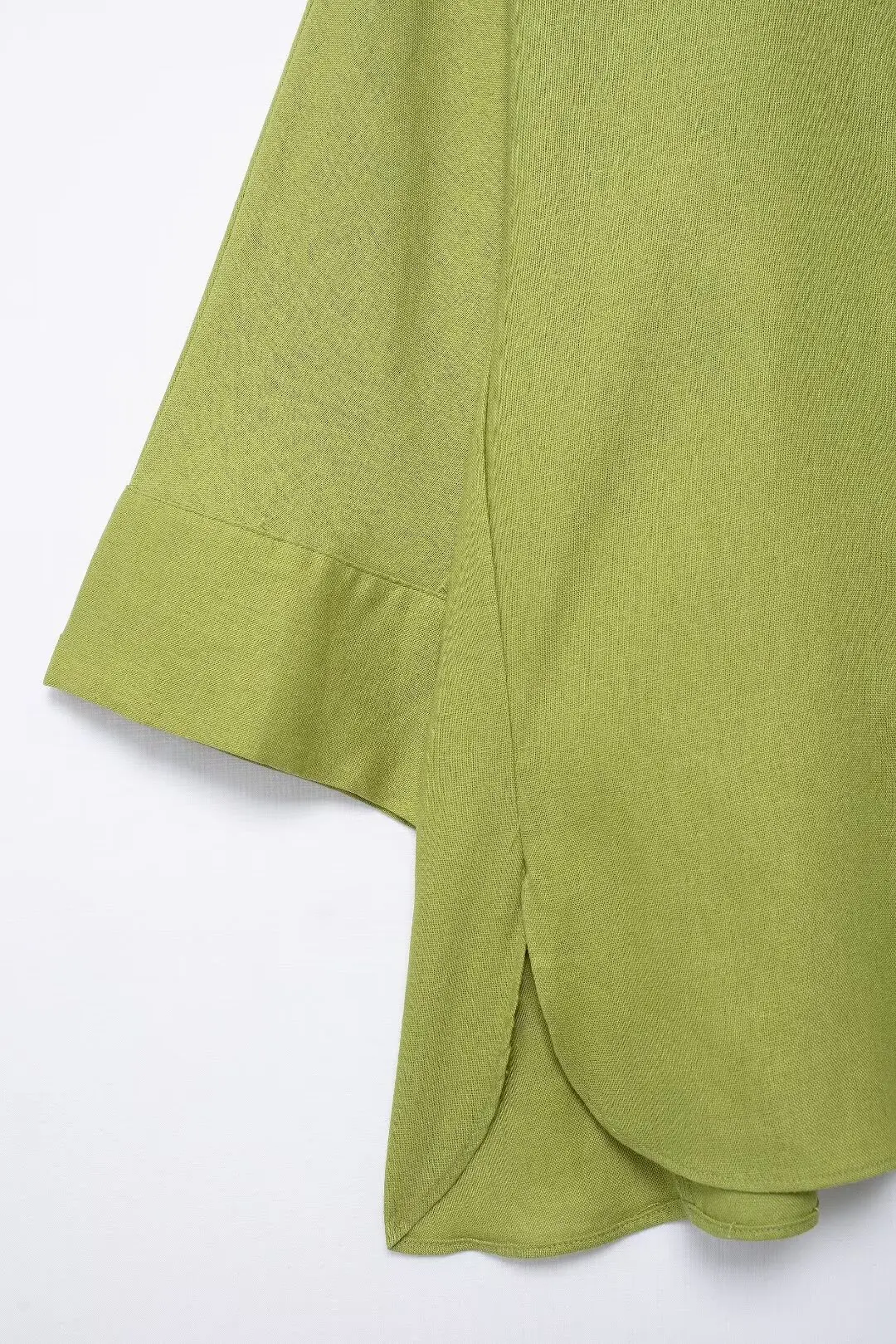 Tangada 2024 Women Green Cotton Linen Blouse Shirt Chic Female Loose Top 3H0200