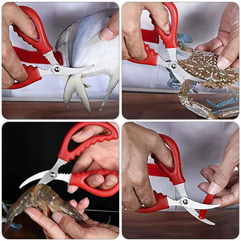 

1Set Crab Eating Tools Set Stainless Steel Forks Scissors Nut Crackers for Seafood Lobster Home Restaurant Use