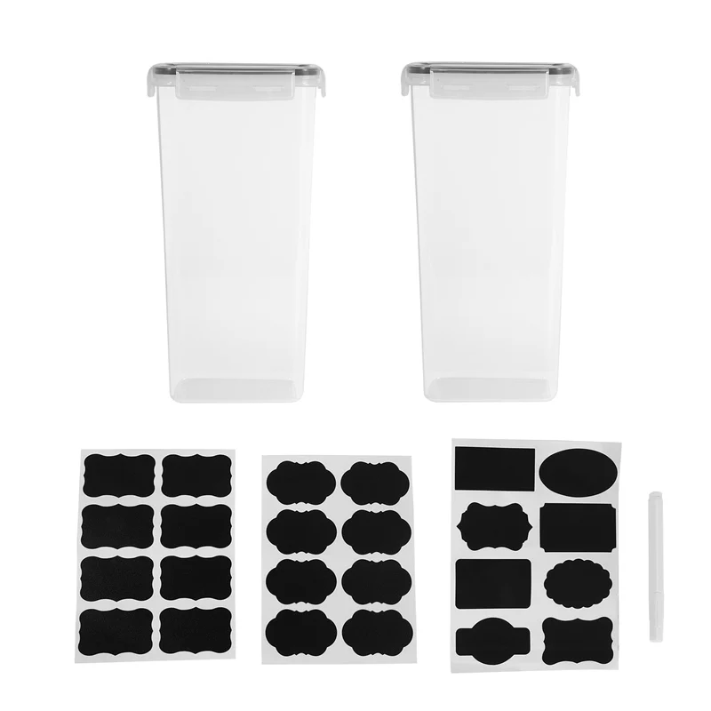 

ABXF-герметичный набор высоких контейнеров для хранения продуктов питания, 2 контейнера для спагетти 2,8 л для организации кладовой и хранения