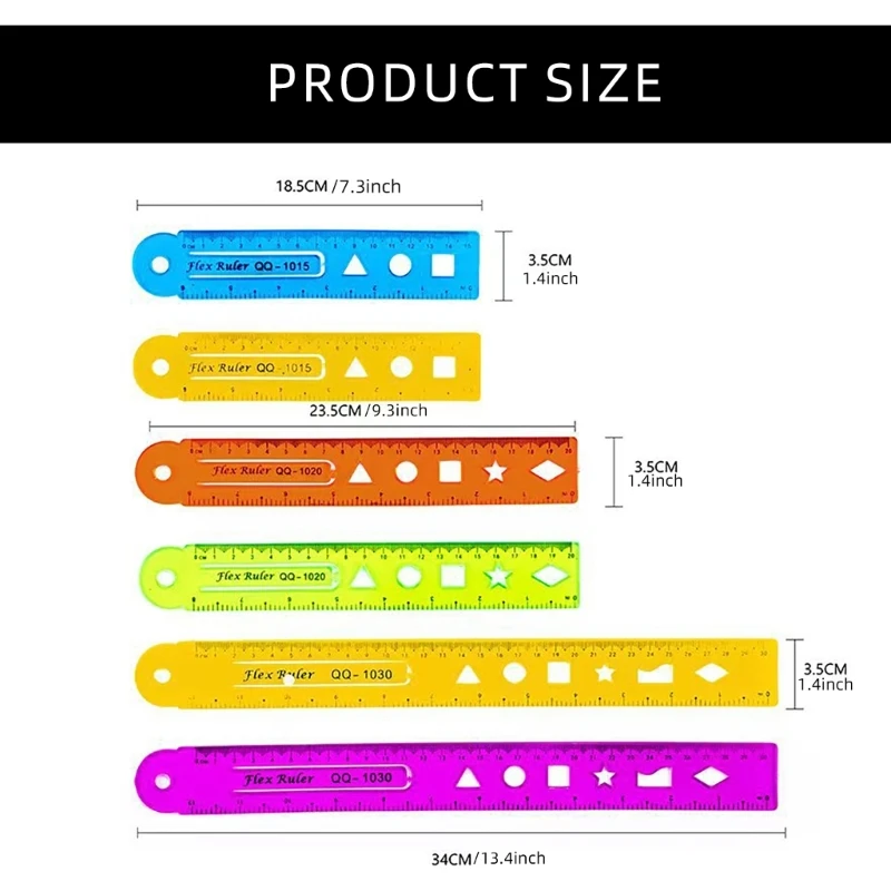 4 Pz Righello Multifunzionale Righello Dritto Righello Flessibile Disegno Righello Righello Flessibile Righello Morbido Dropship