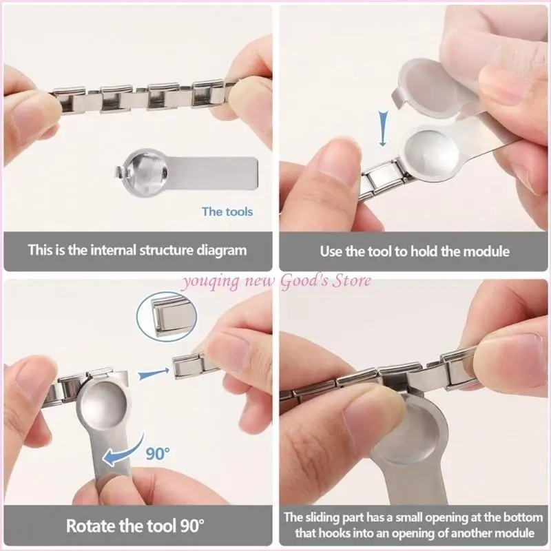 57QA سوار سلسلة قابلة للفصل حساسة أنماط أنيقة مناسبة لكل من الحدث الخاص غير الرسمي والرسمي الاستخدام اليومي #3