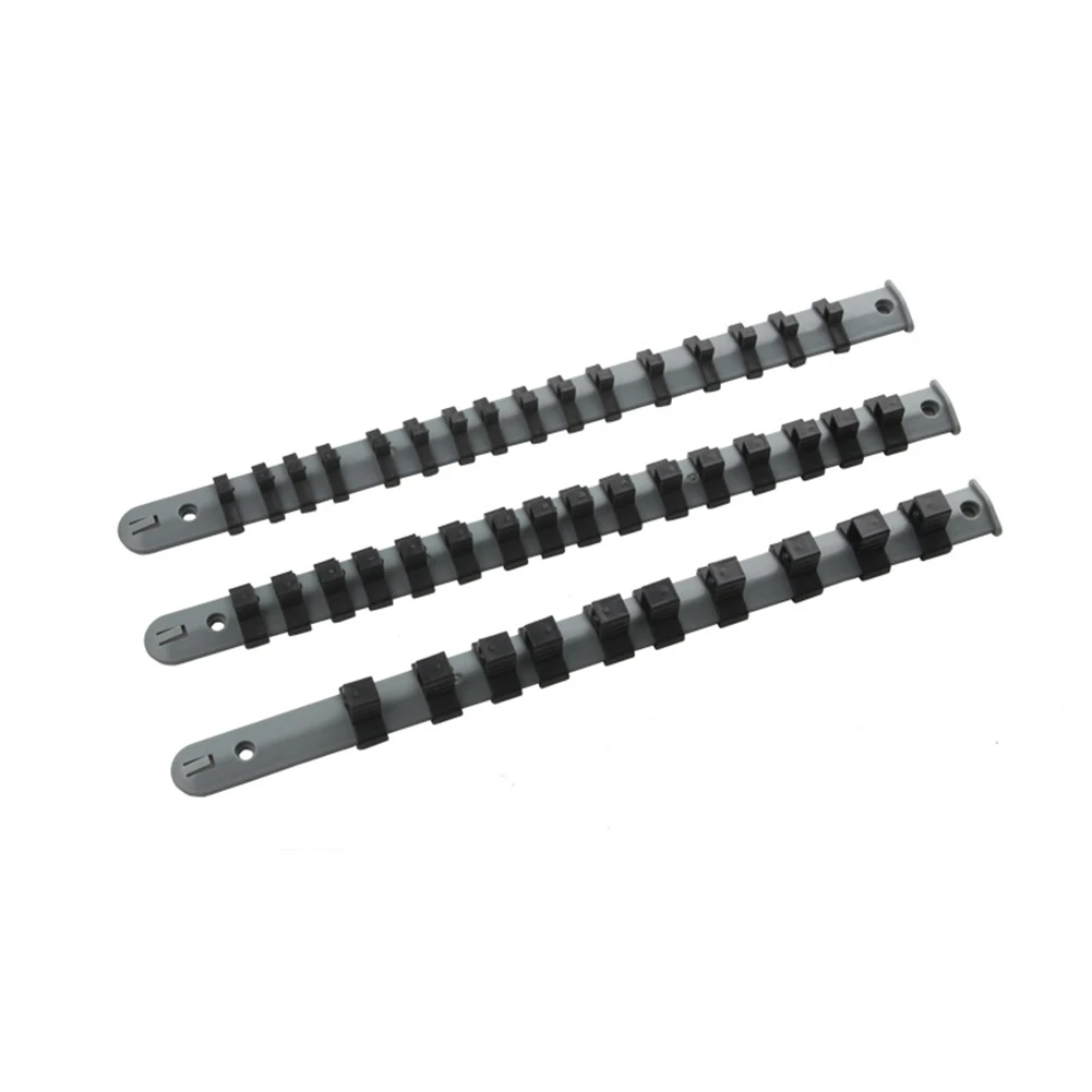 

1/3PCS Socket Rack 350mm Socket Ratchet Sleeve Organizer ABS 1/4 3/8 1/2in Socket Tray Socket Rail Sleeve Organizer Holder