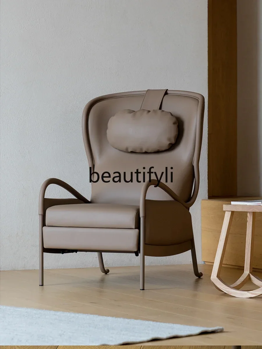 

SS Sofa chair microfiber leather version living room bedroom simple leisure multi-functional single recliner