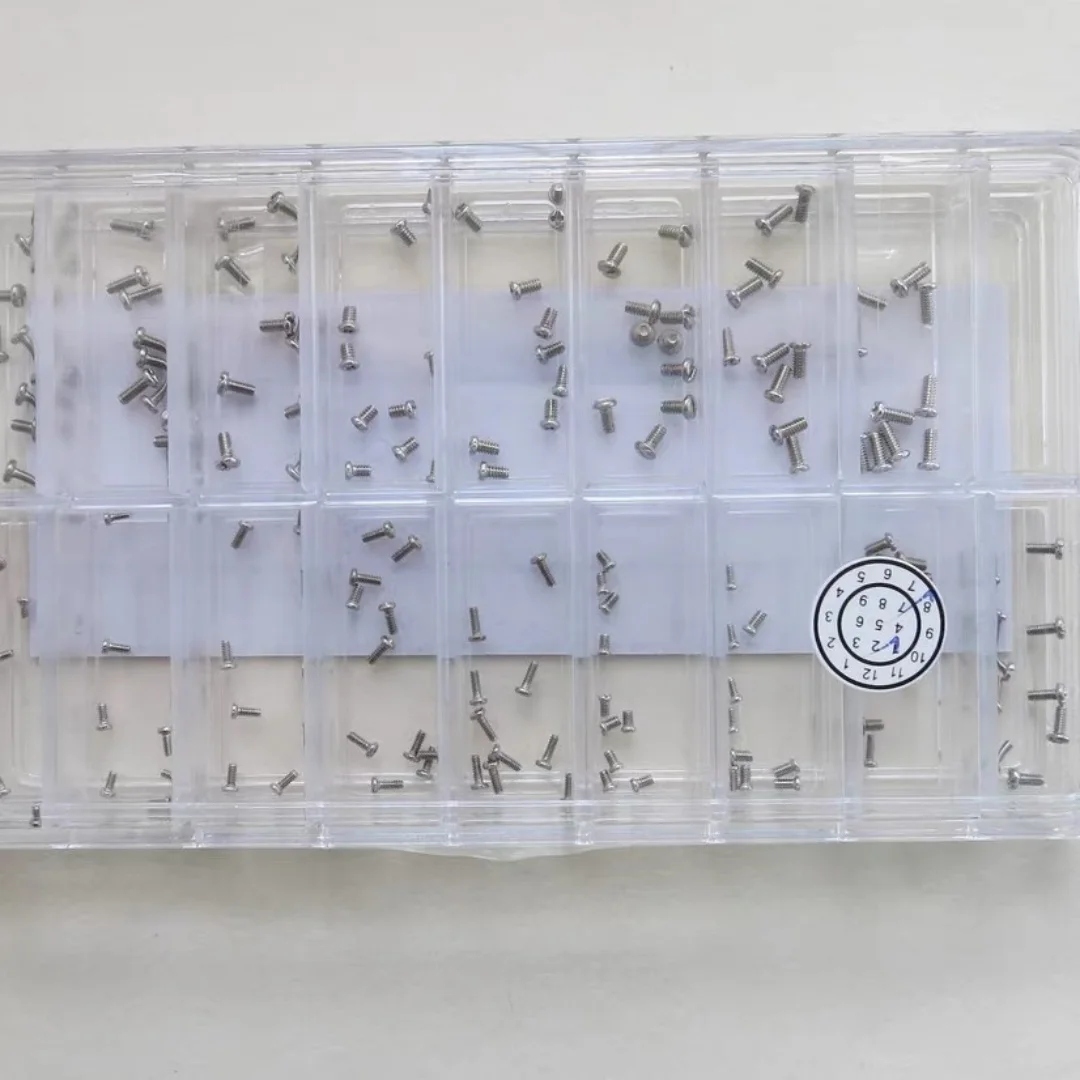 Assortment of 1.0mm 1.2mm 1.3mm 1.4mm Thread Diameter Watch Case Screw 1.4mm-2.5mm Head Countersunk Screws W1850