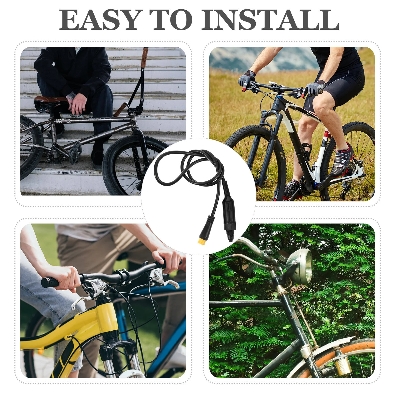 

Electric Bike Cable Replacement Professional Bicycle Brake Cable Durable High-Tension Resistant Smooth Operation Outdoor Cycling