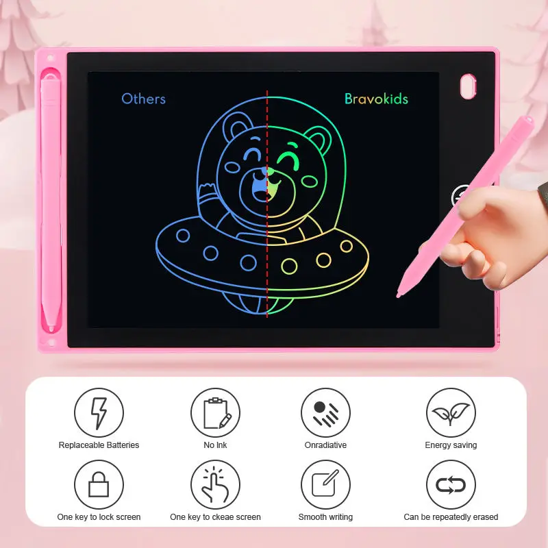 Tablette couleur LCD de 12 pouces, tablette Graffiti, panier d'anniversaire pour bébé, noël, Halloween, rempli de jouets, cadeaux pour enfants