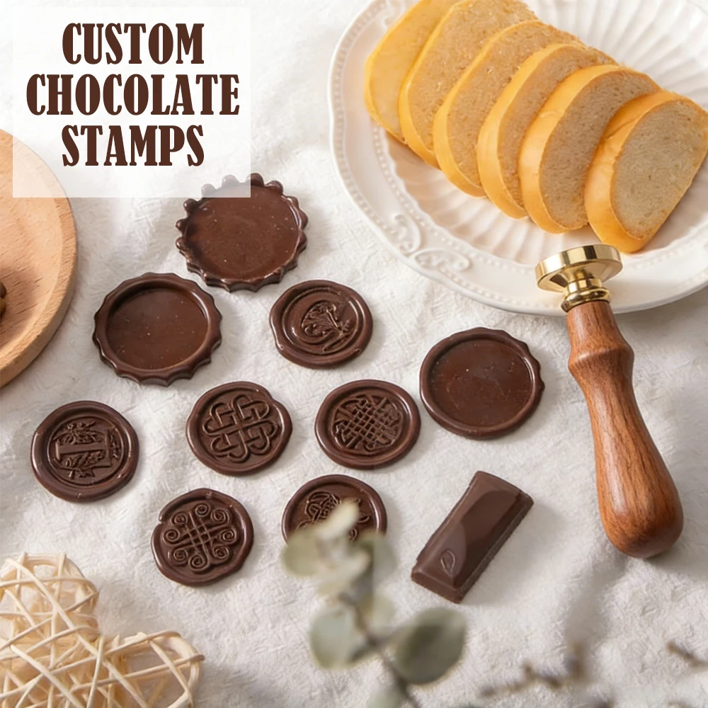 

Штамп для шоколада DIY, 3/4 см, с логотипом, пищевой латунный, персонализированный, для выпечки, декора шоколада/печенья ручной работы
