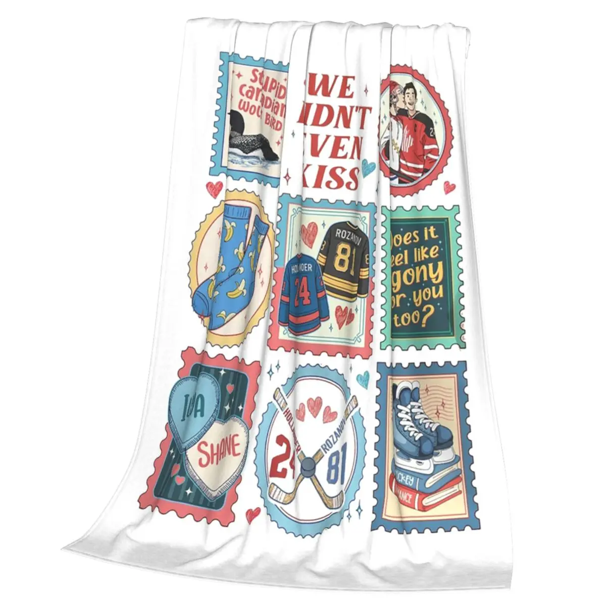 Connor And Ilya Hockey Romance Fan Hollander Rozanov Blanket Soft Warm Flannel Throw Plush for Bed Picnic Travel Home Sofa
