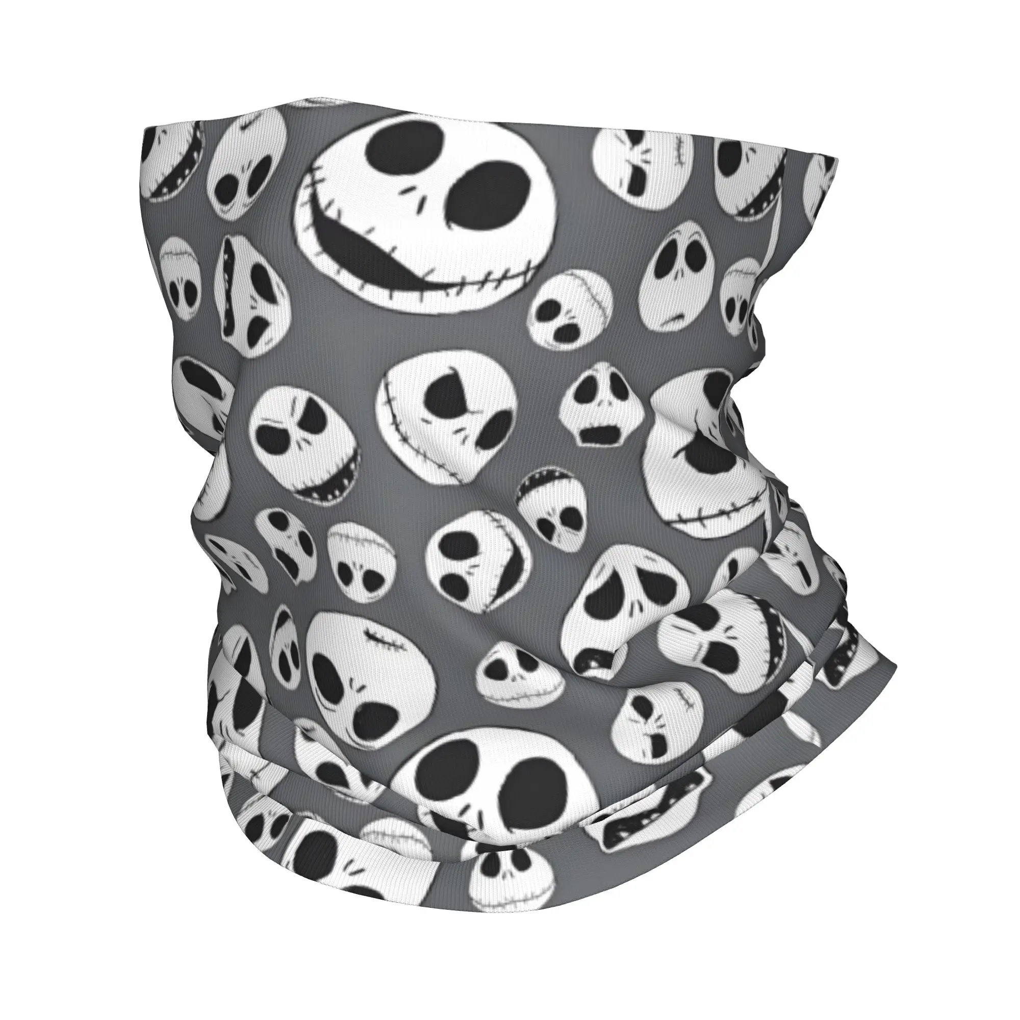Custom The Nightmare Before Christmas Bandana Neck Warmer Men Women Winter Hiking Gaiter Gothic Jack Skellington Face Cover
