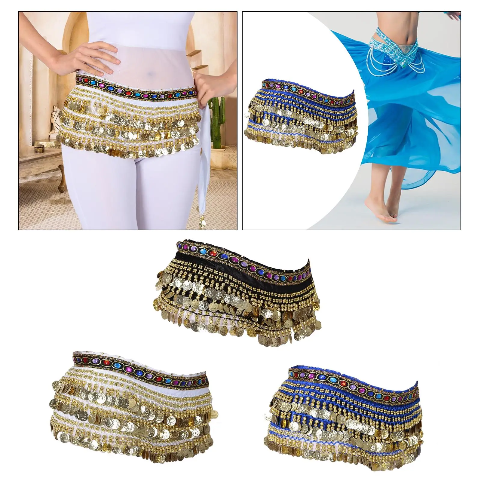 Hip Cachecol Traje para Boate Rumba Dancer, Roupas de Dança do Ventre, Cintura Cadeia