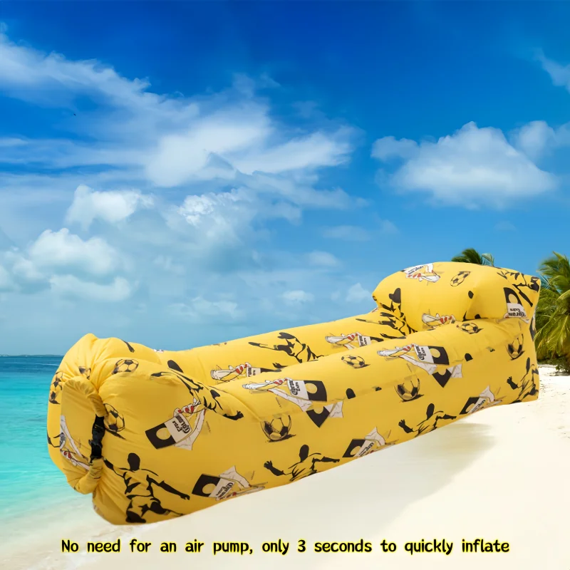 Outdoor Inflatable Sofa, Cool Portable Air Sofa Sleeping Bag, Beach Chair, Picnic Camping Air Bed, Suitable for Beaches, Camping