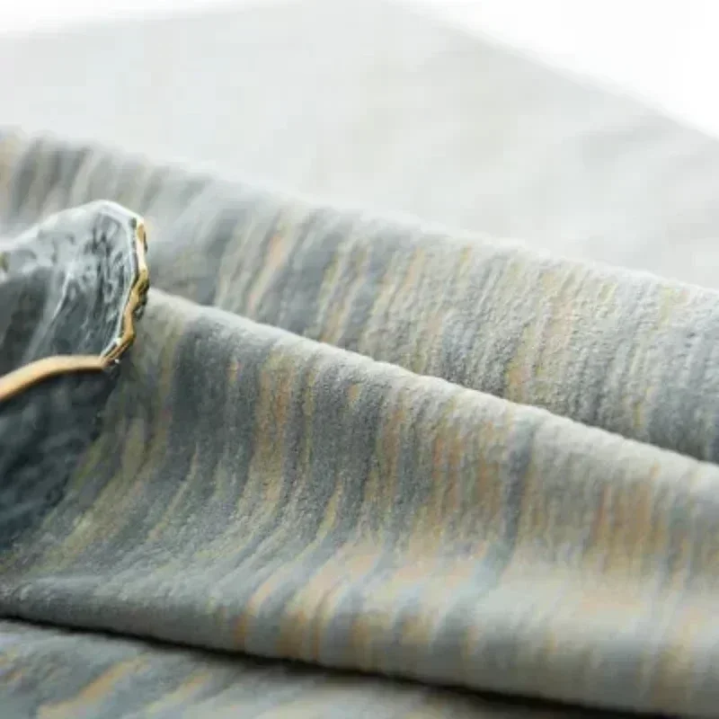 

Embossed Velvet Curtain Thick Shading Light Luxury Nordic Curtains for Living Room Bedroom Dining Room Window Custom House Decor