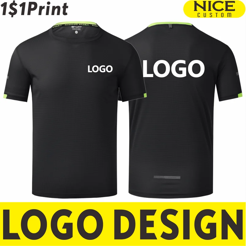 Quick-drying Sport T-Shirt Custom Printing Personality Design Outdoor Round Neck Polyester T-Shirt Embroidery Team Logo Pattern