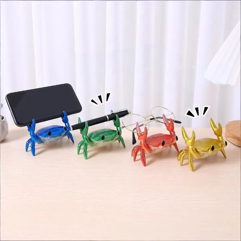 

Weightlifting Phone Stand Desktop Lazy Person Crab Pen Holder Creative And Personalized Gift Ornament Drama Chasing Artifact