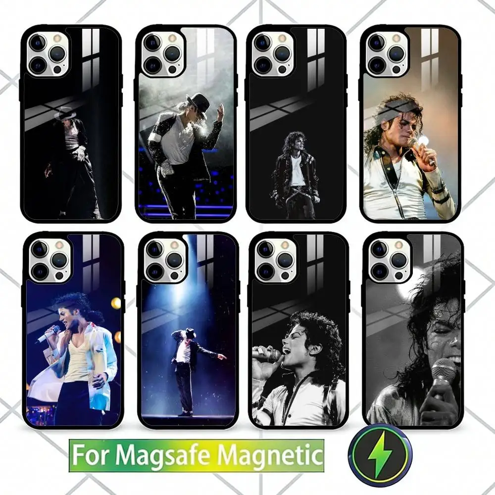 

M-Michael J-Jackson-on Phone Case For iPhone17,16,15,14,13 Plus,Pro Max Magnetic For Magsafe Wireless Charging