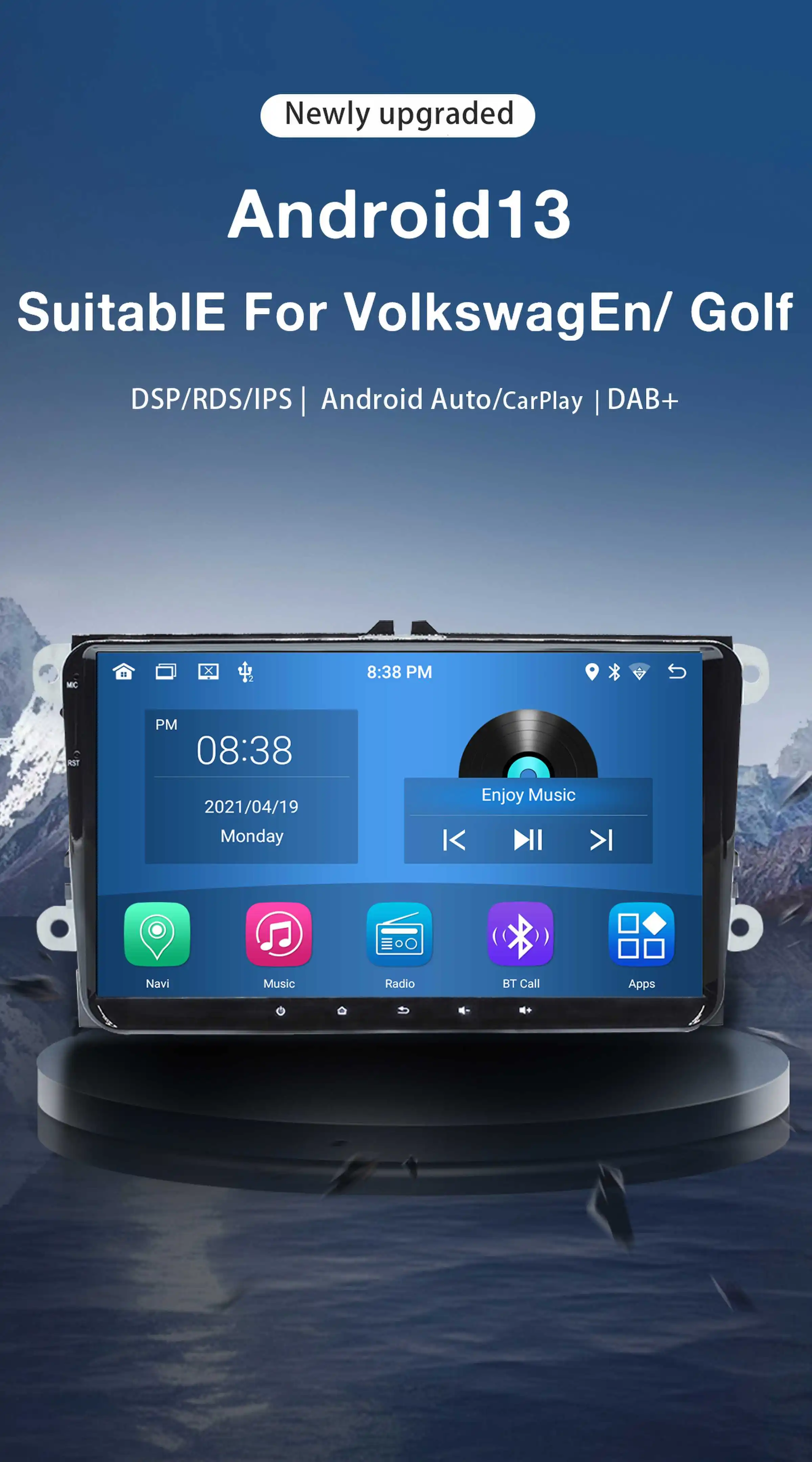 AutoRadio 2 Din Android 13 For VW Polo Passat B6 B7 CC T5 Amarok Volksagen Octavia2 superb 2 tiguan Seat leon Golf 56 Multimedia