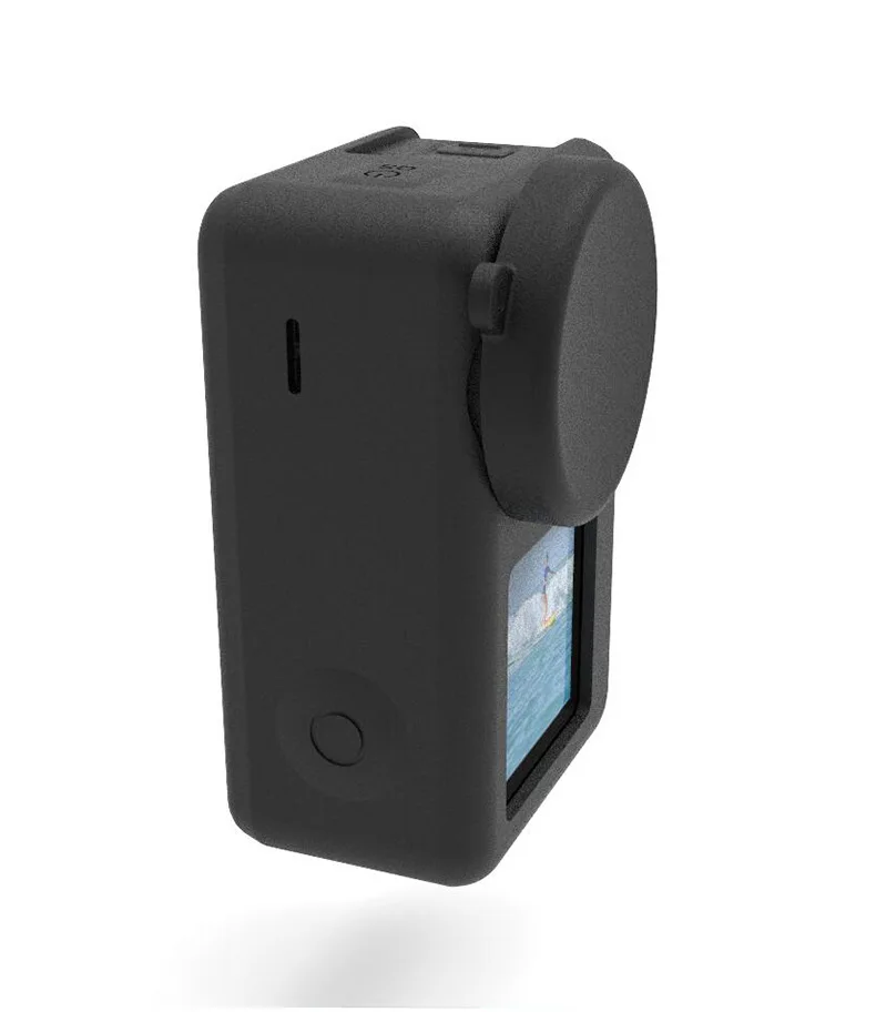 For DJI Osmo Action 3 4 5Pro Accessories Case Rubber Silicone silica gel Housing Protector Soft + Lens Cap For DJI Action Camera