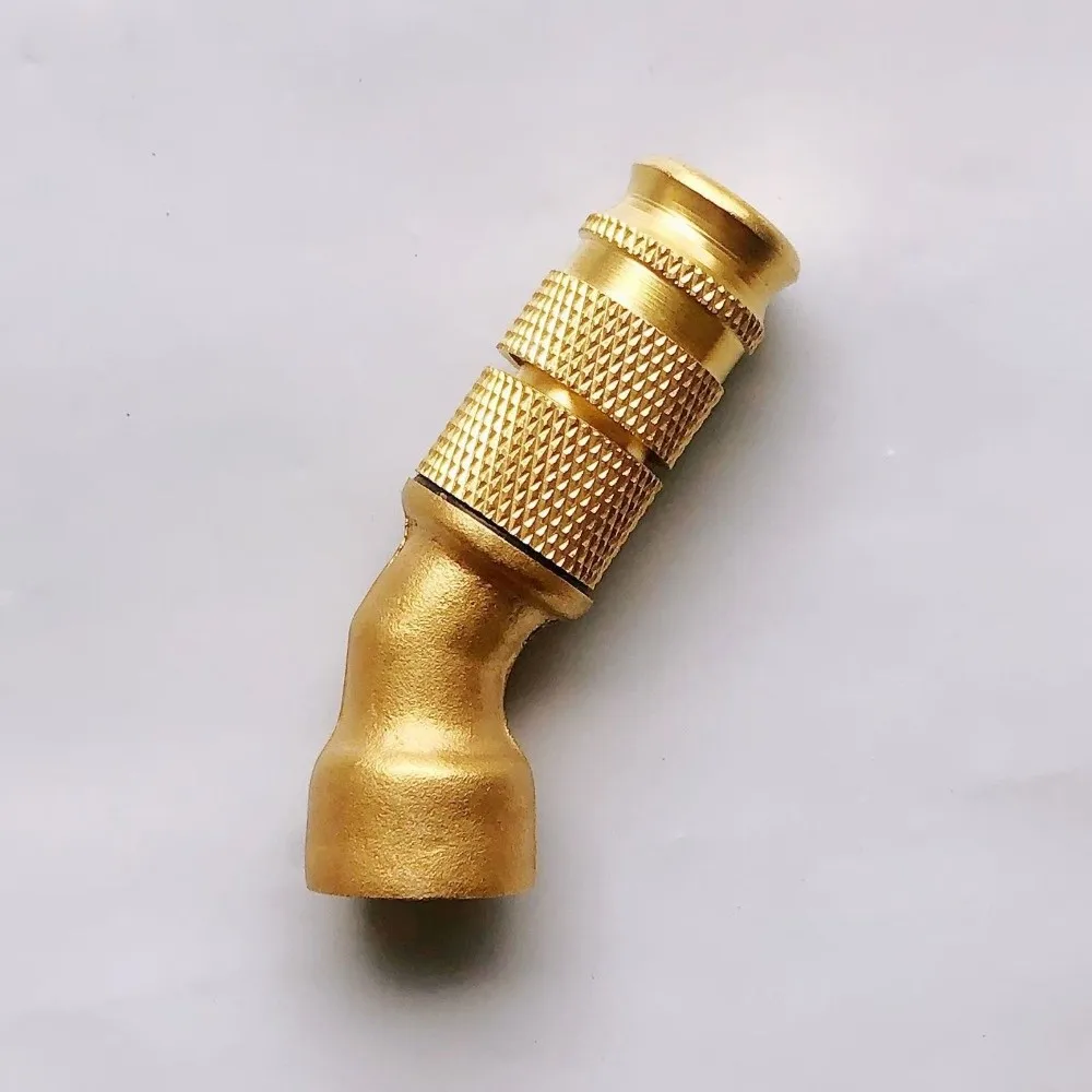 Portable Copper Adjustable Mist Nozzle 45° Bend Long Range Irrigation Sprayer Removable Watering Tools Garden Tool