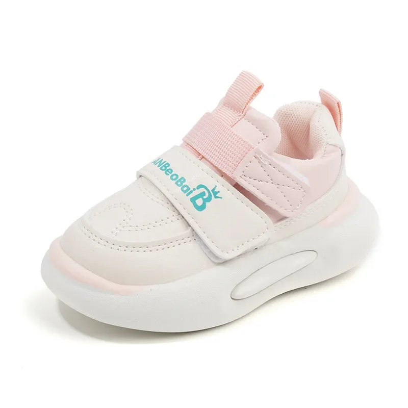 Zapatos Deportivos informales para niños, zapatos informales para bebés, fondo suave, antideslizantes, pequeños, blancos