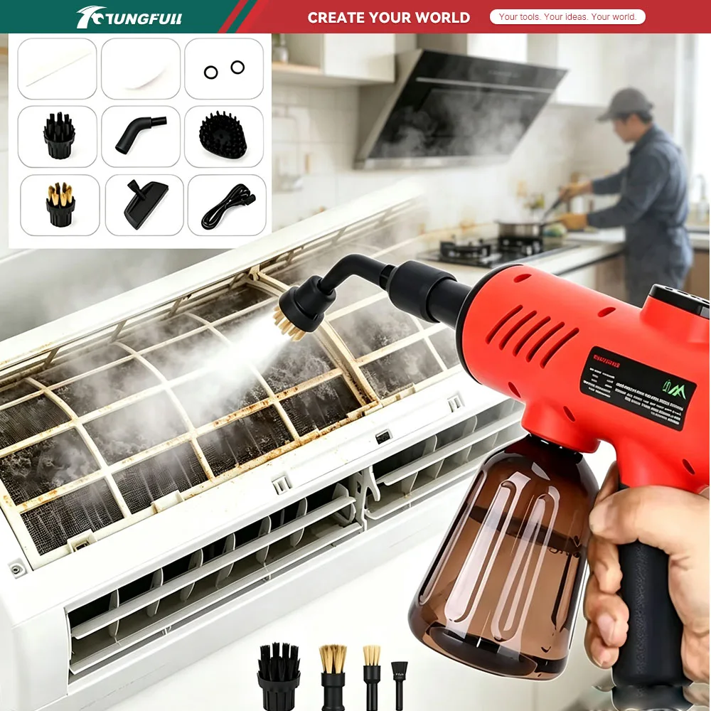 Handheld Multi‑functional Steam Cleaner 1200W 3Bar High Pressure 3‑Speed Portable Steam Machine for Home Kitchen Clothes