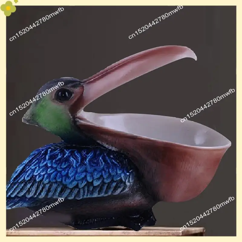 LDHL Pelican Ornaments-Keys And Jewelry Storage Of Resin Toucans, Ideal Choice For Living Room, Creativehome Decoration.