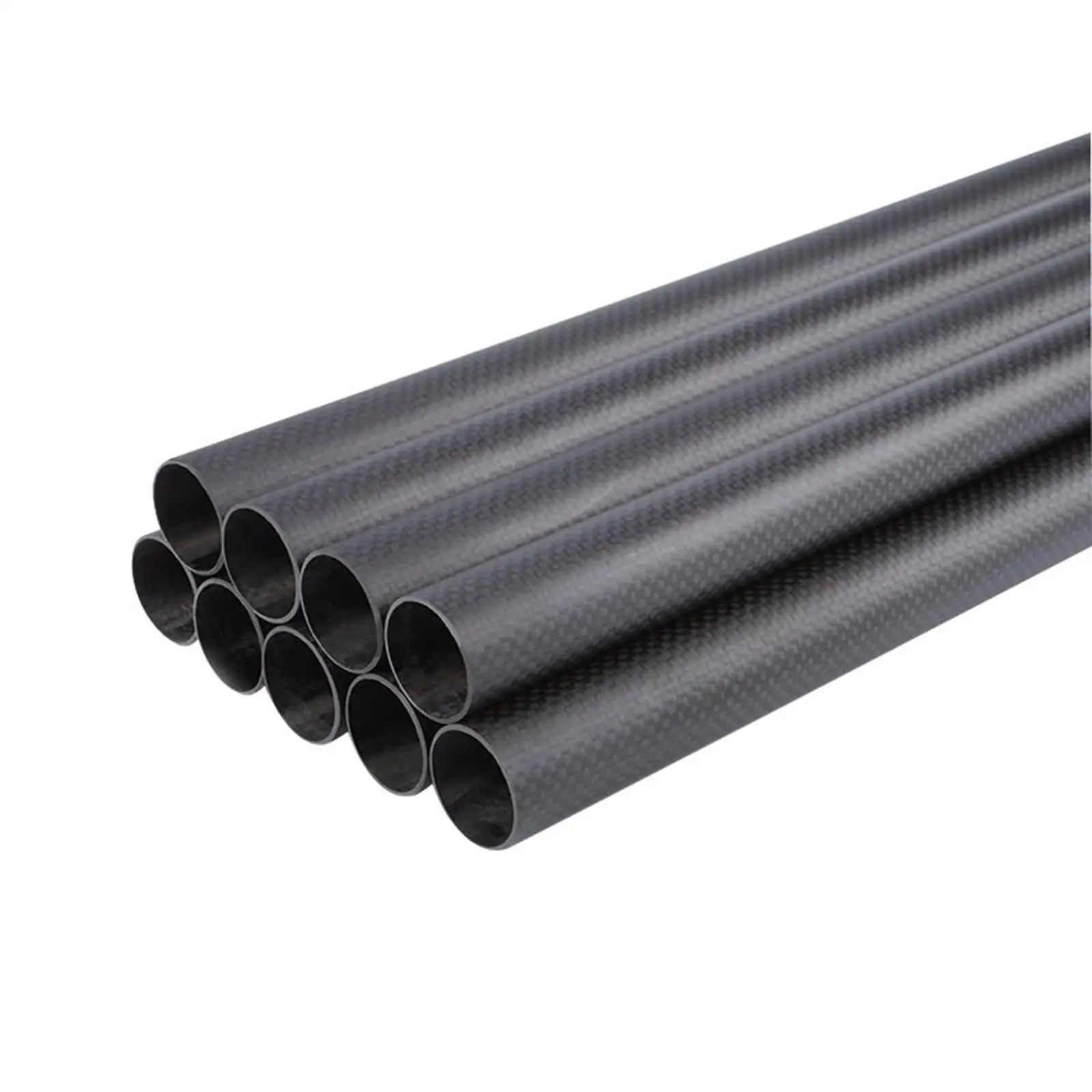 Tubo in fibra di carbonio Tubo in fibra di carbonio twill 3K Albero rotondo in fibra di carbonio ad alta resistenza da 500 mm, per bici quadricotte multicopter