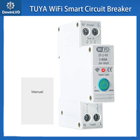 TUYA WiFi Smart Circuit Breaker Power Metering 1P 63A DIN Rail for Smart Home Remote Control Smart Circuit Breaker Contactor