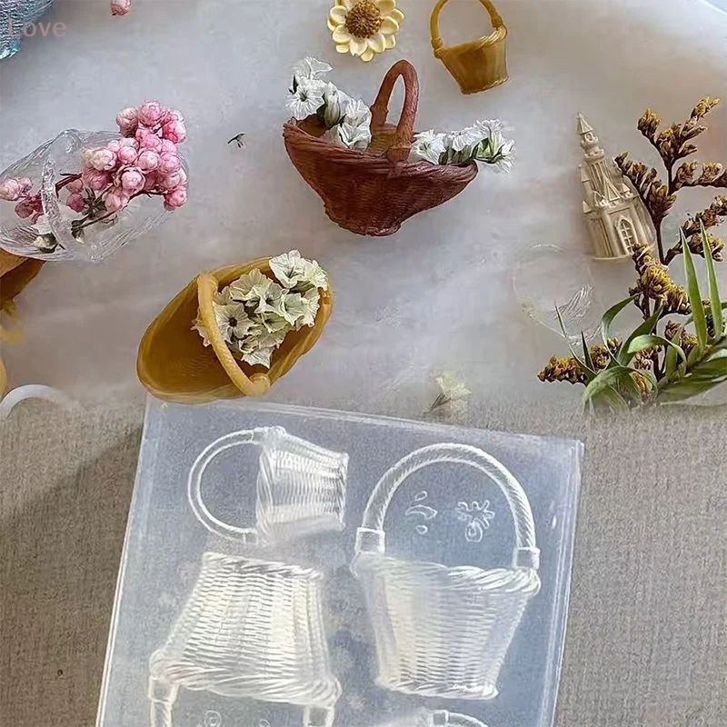 [L&P] الزهور مسمار سيليكون الإغاثة سلة للزهور شكل مسمار الفن قالب ثلاثية الأبعاد مسمار الديكور اكسسوارات مانيكير أداة