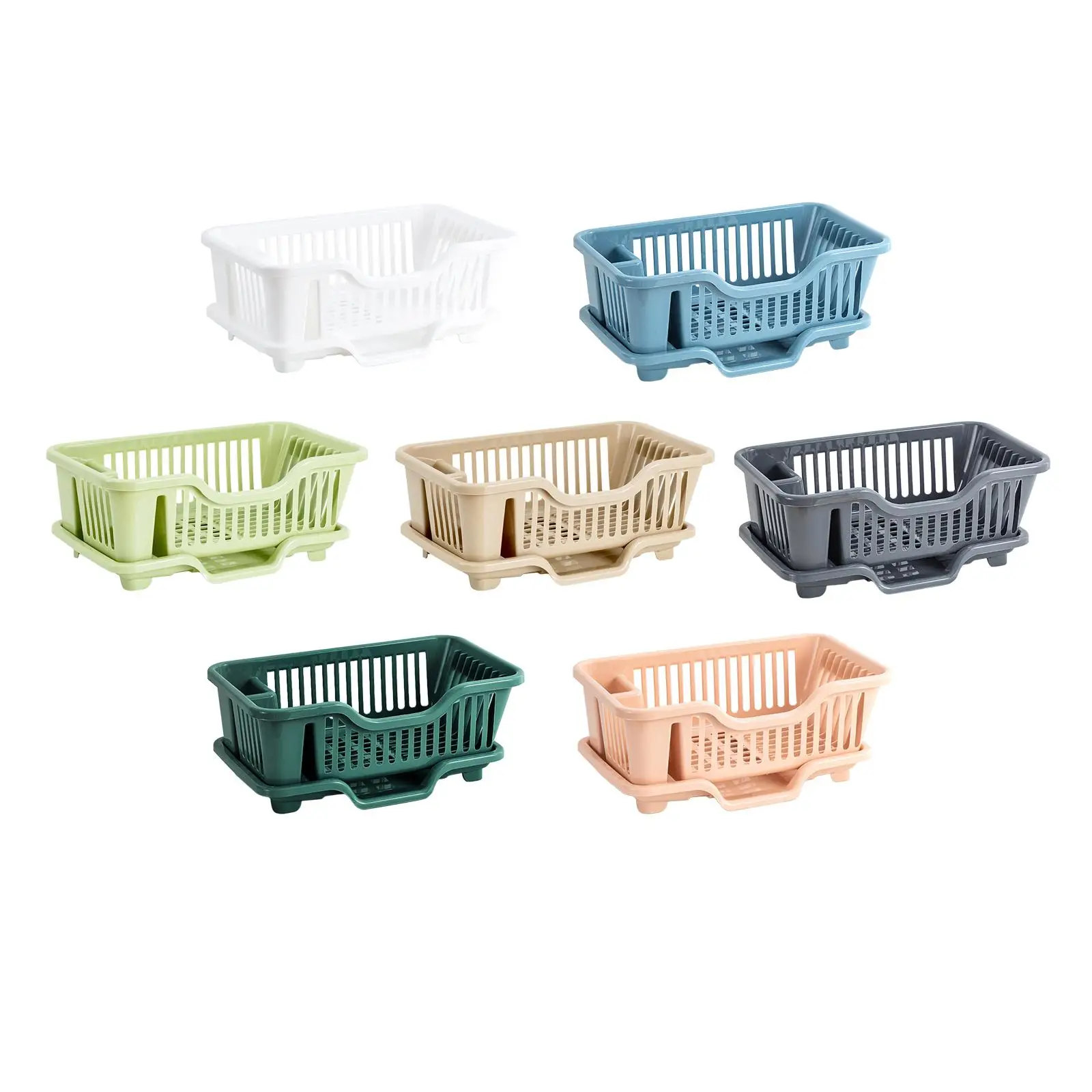 Dish Drying Rack Utensils Holder Dish Strainers with Drain Tray Sink Dish Drainer for Restaurant Kitchen Countertop Dining Room