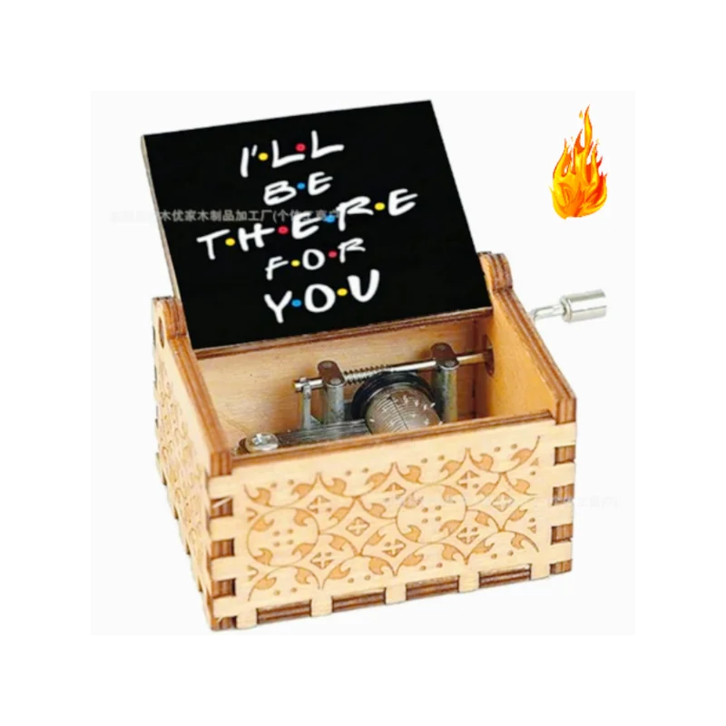 NWE Friends, Hand-cranked Music Box, Music Composition, Classical Hand-cranked Music Box, Retro Wooden Music Box, Friend Gift.