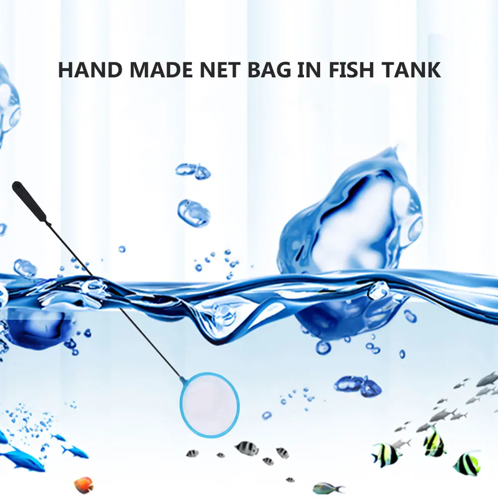 

20 Pcs Fish Tank Net Small Size Soft Mesh Long Handle Aquarium Tool Shrimp Fishing Equipment Betta Residue Removal
