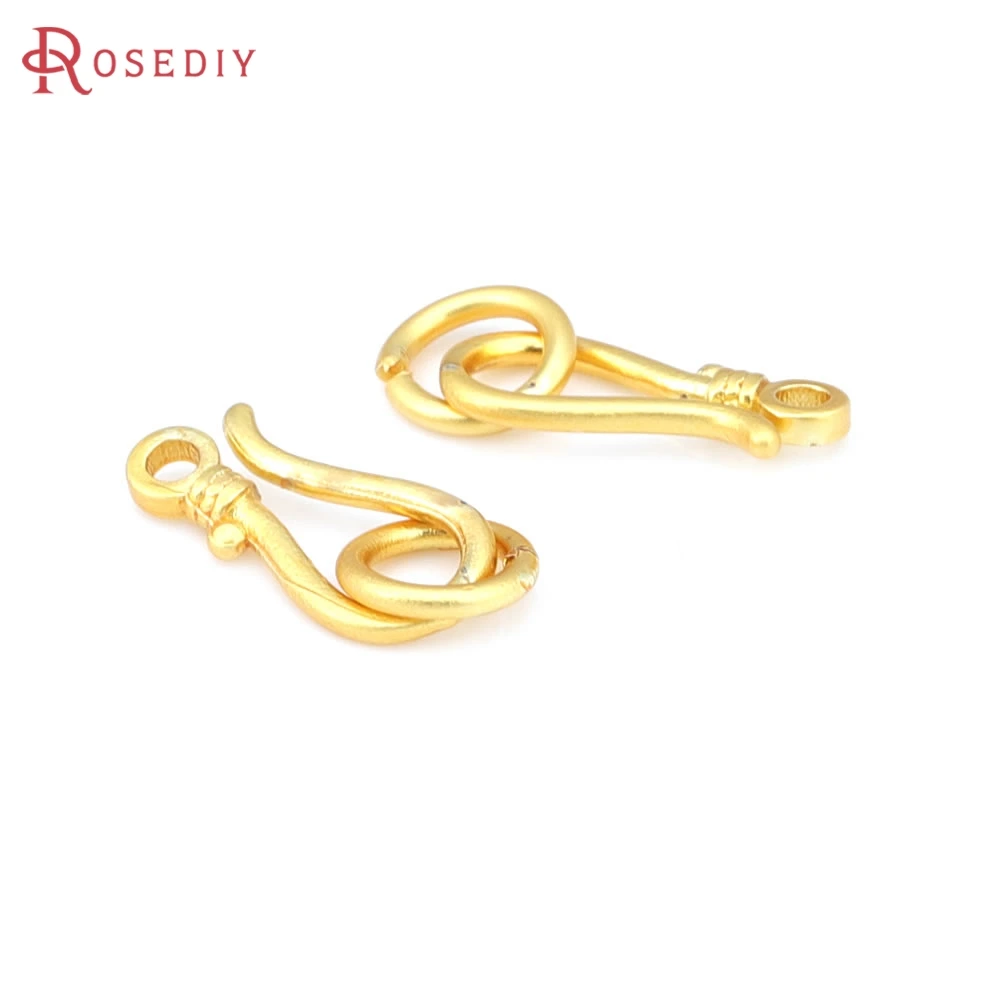 10 مجموعات ماتي الذهب اللون أساور نحاسية ربط المشابك عالية الجودة لتقوم بها بنفسك مجوهرات اكسسوارات مواد صنع المجوهرات