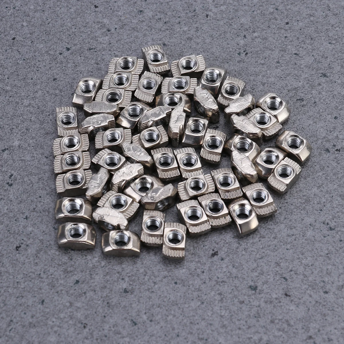 

50Pcs Aluminum Profile T-Nut Nickel Plated Carbon Steel Suitable for 20x20mm European T Slot Extrusions Durable Fixing