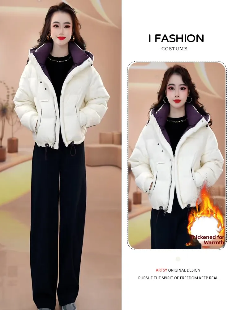 Único Sli ort Thiened algodón Jaet mujer Faionable todo fósforo Otoño Invierno nueva llegada abrigo forrado de Fce