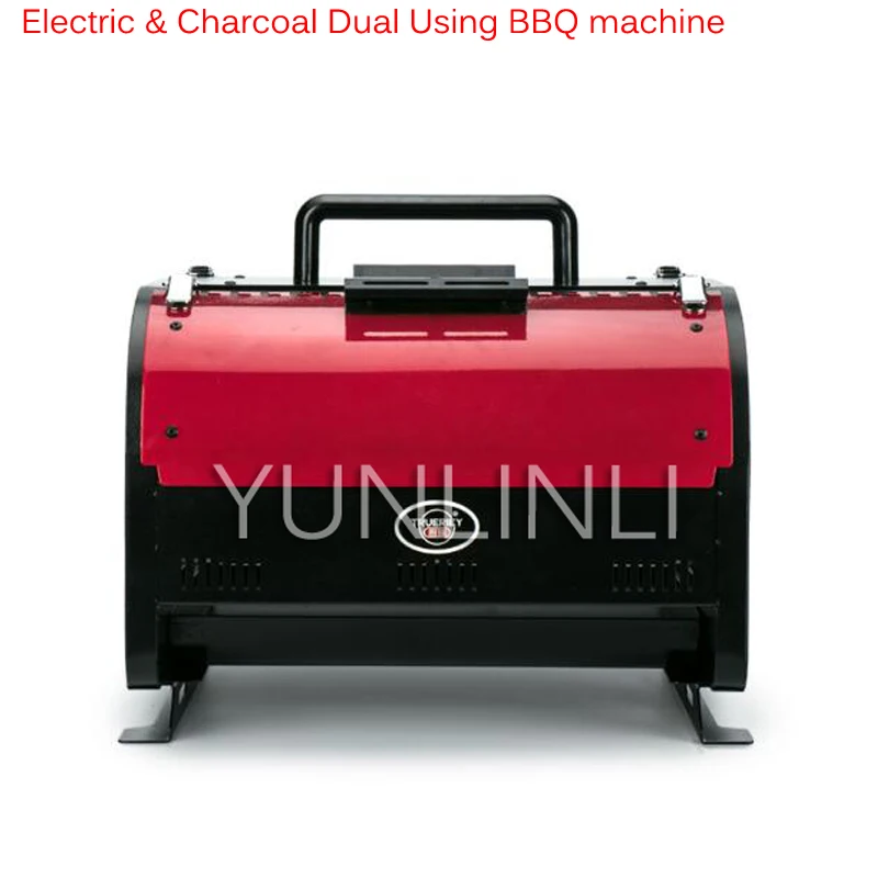 شواية كهربائية وفحم مزدوجة باستخدام شواية شواء منزلية خارجية ذات سعة كبيرة وفصل فحم الزيت وفرن شواء بدون دخان