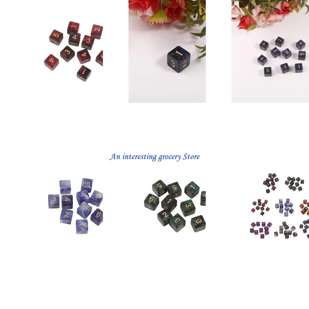 

652d 10pcs 6 -болевые кости DIY DIY ОБРАЗОВАТЕЛЬНЫ