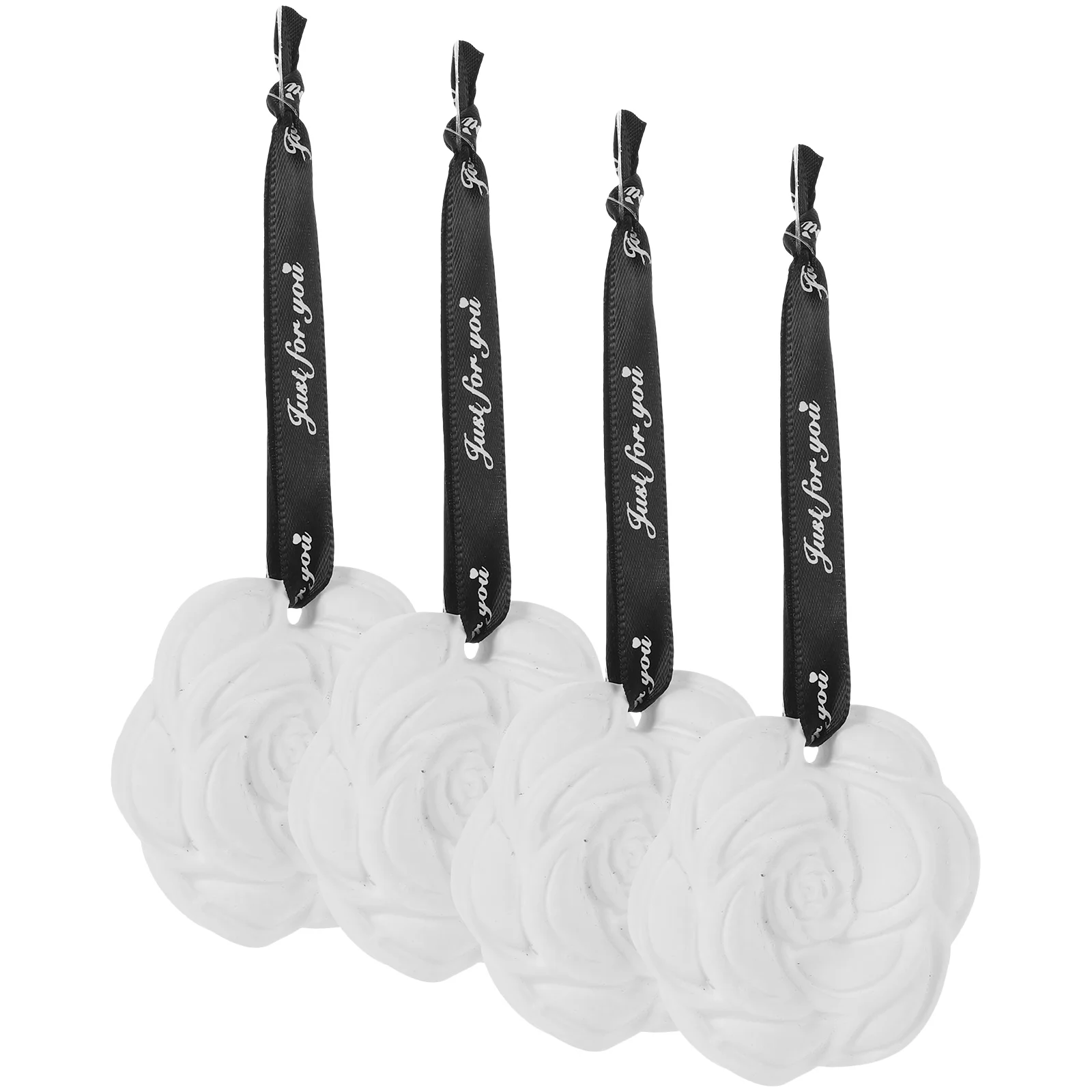 

Cabilock 4Pcs Flower Shape Aromatherapy Freshener for Closet Indoor Ceramic Scent Hanging Deodorizer Fragrance