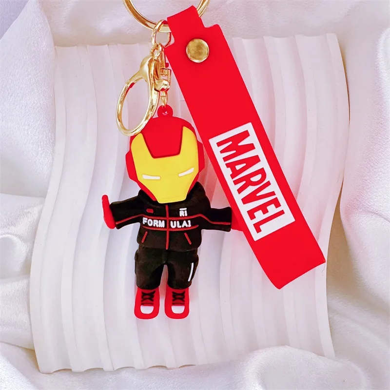 كارتون لقلادة سلسلة المفاتيح الرجل العنكبوت، الأخضر العملاق، كابتن أمريكا لطيف دمية حقيبة الظهر ملحق شماعات