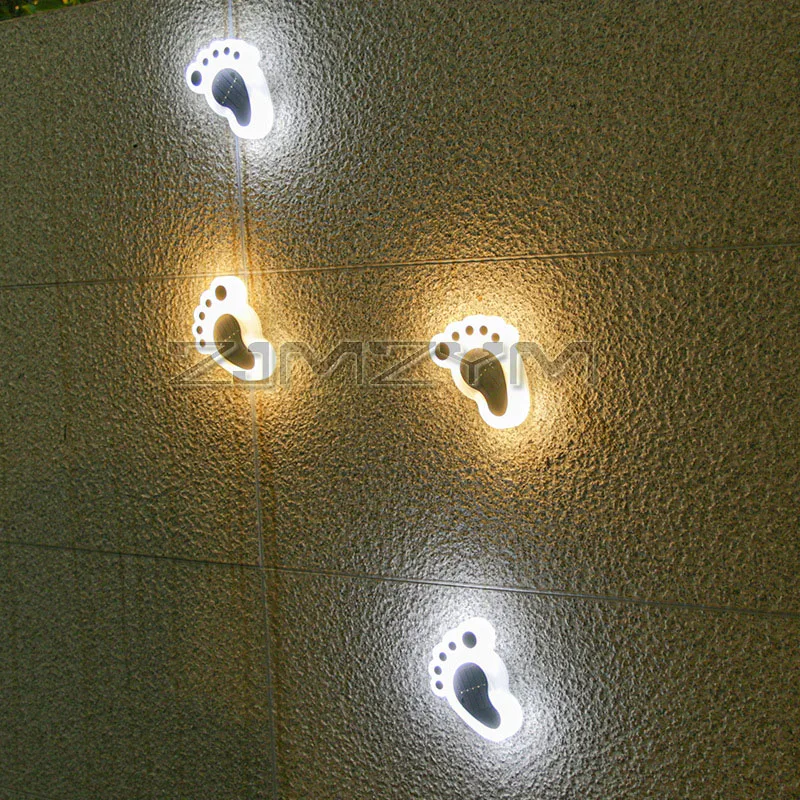 태양광 발자국 조명 야외 매장 조명, IP65 방수 조경 조명, 실내 야외 안뜰 LED 장식 조명