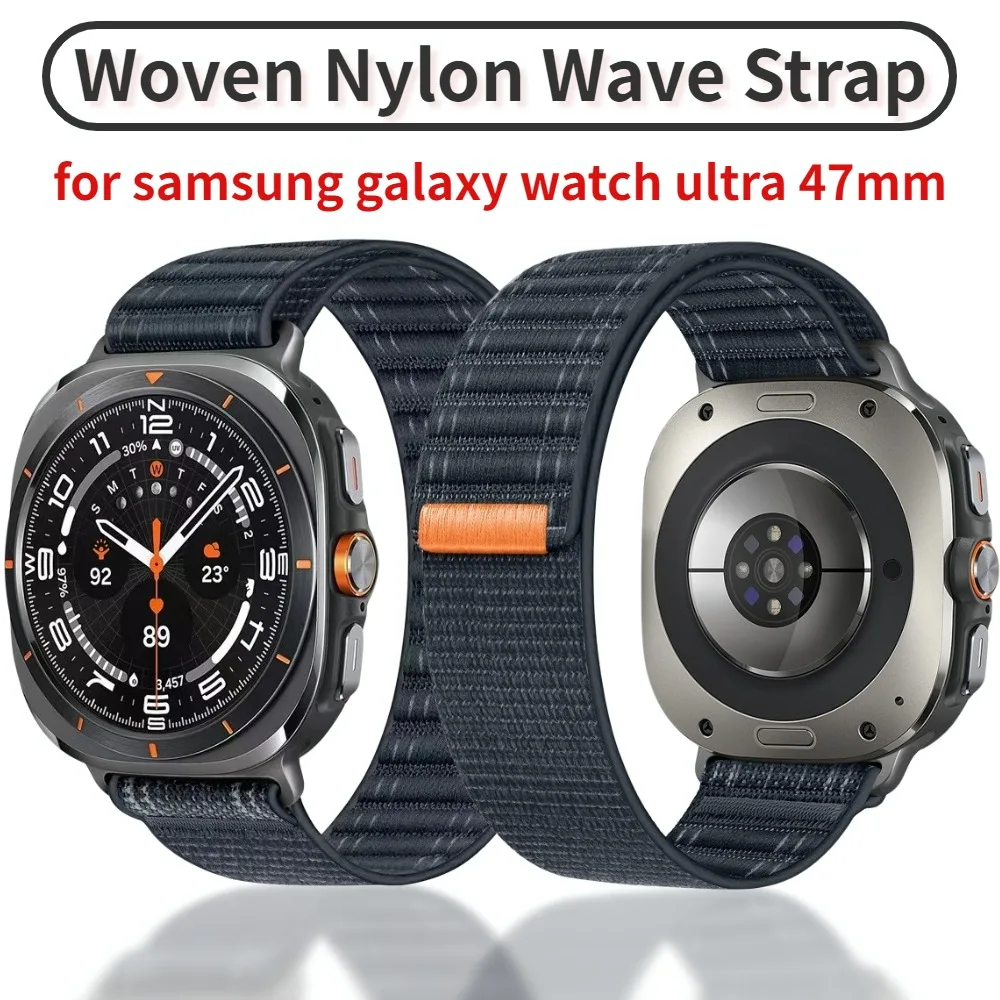 Cinturino in Nylon per Samsung Galaxy Watch cinturino intrecciato Ultra Band per orologio Samsung Galaxy Ultra 47mm bracciale sportivo