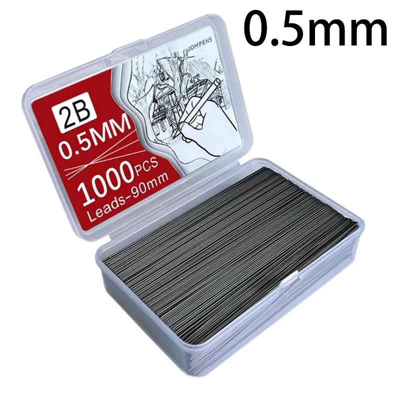 250/500/1000 Stück Druckbleistiftminen 0,5/0,7/0,9/1,3 mm, große Kapazität, austauschbare Bleistiftminen, Schreibwaren für Schüler – Detail 6