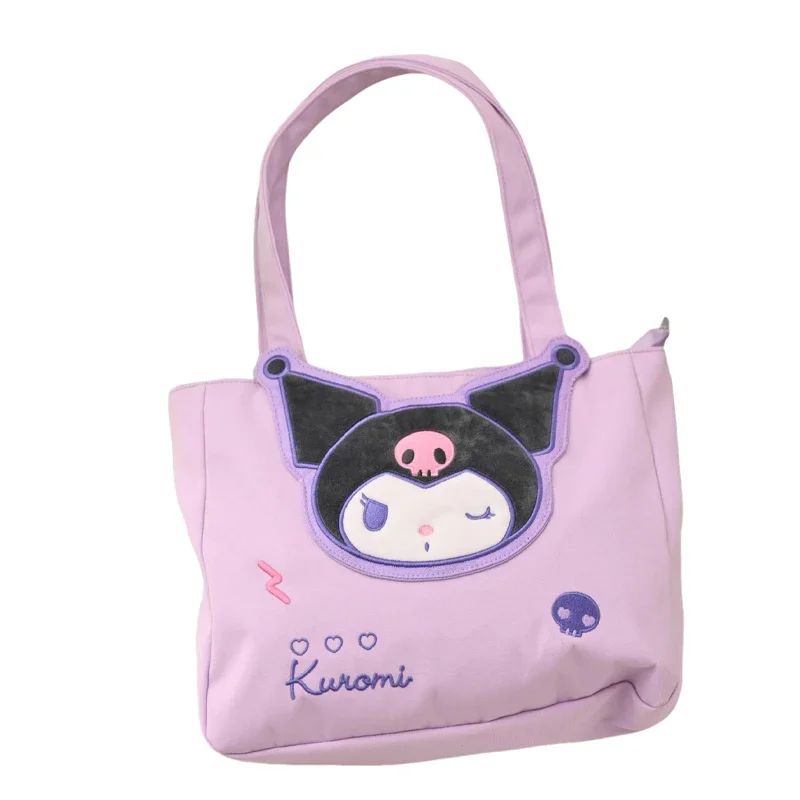 حقيبة كروس جديدة بكتف واحد مطرزة كورومي هالو كيتي محمولة ذات سعة كبيرة سينامورول كاواي ماي ميلودي