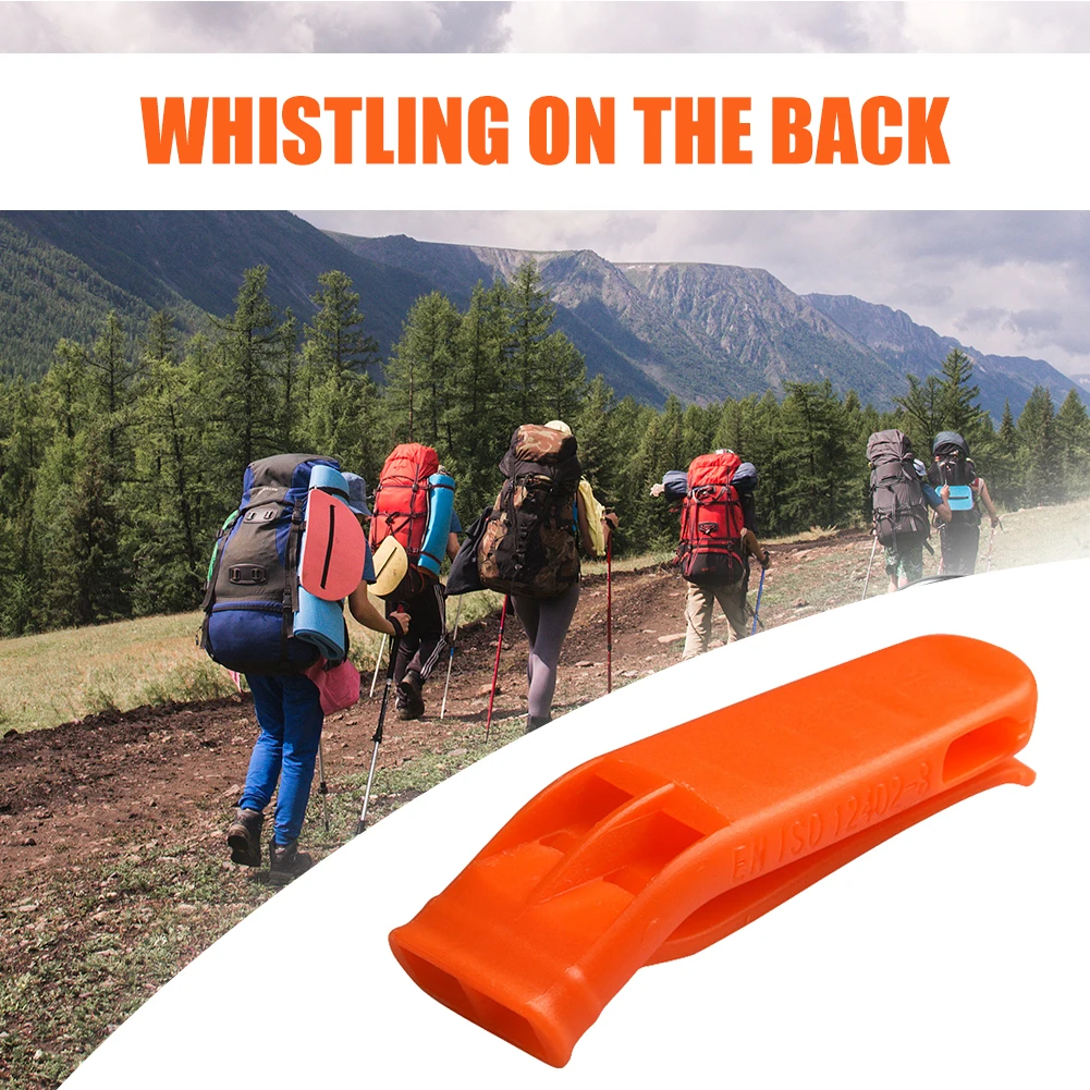 1/5/10pcs Safety Whistles Multifunction Outdoor Emergency Whistle Double Pipe Rescue Whistle Plastic for Camping Hiking
