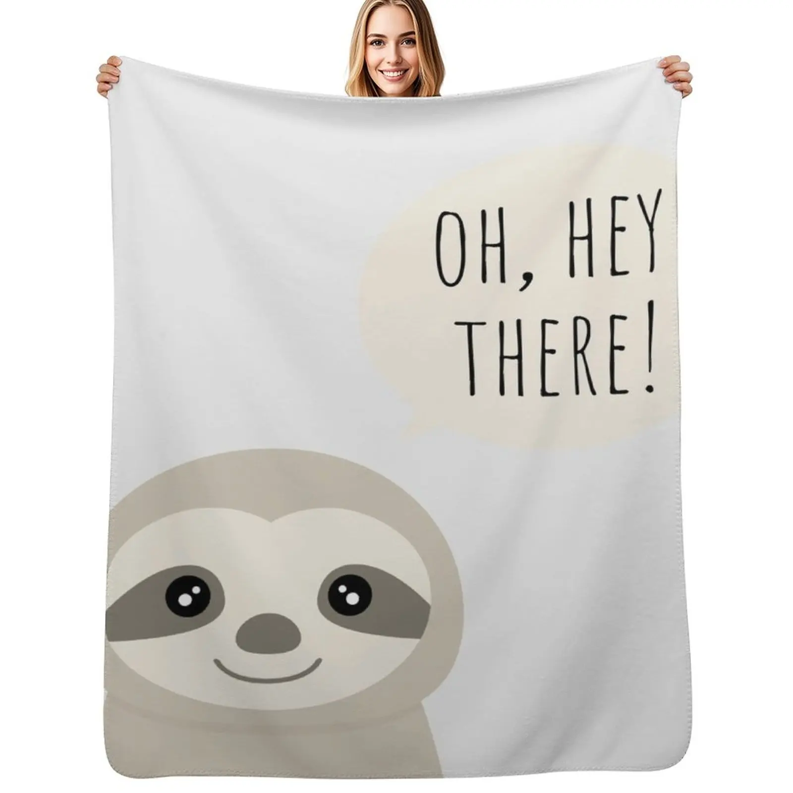 

Oh, Hey There Sloth Throw Blanket for babies Hairys Decorative Beds Bed covers Blankets