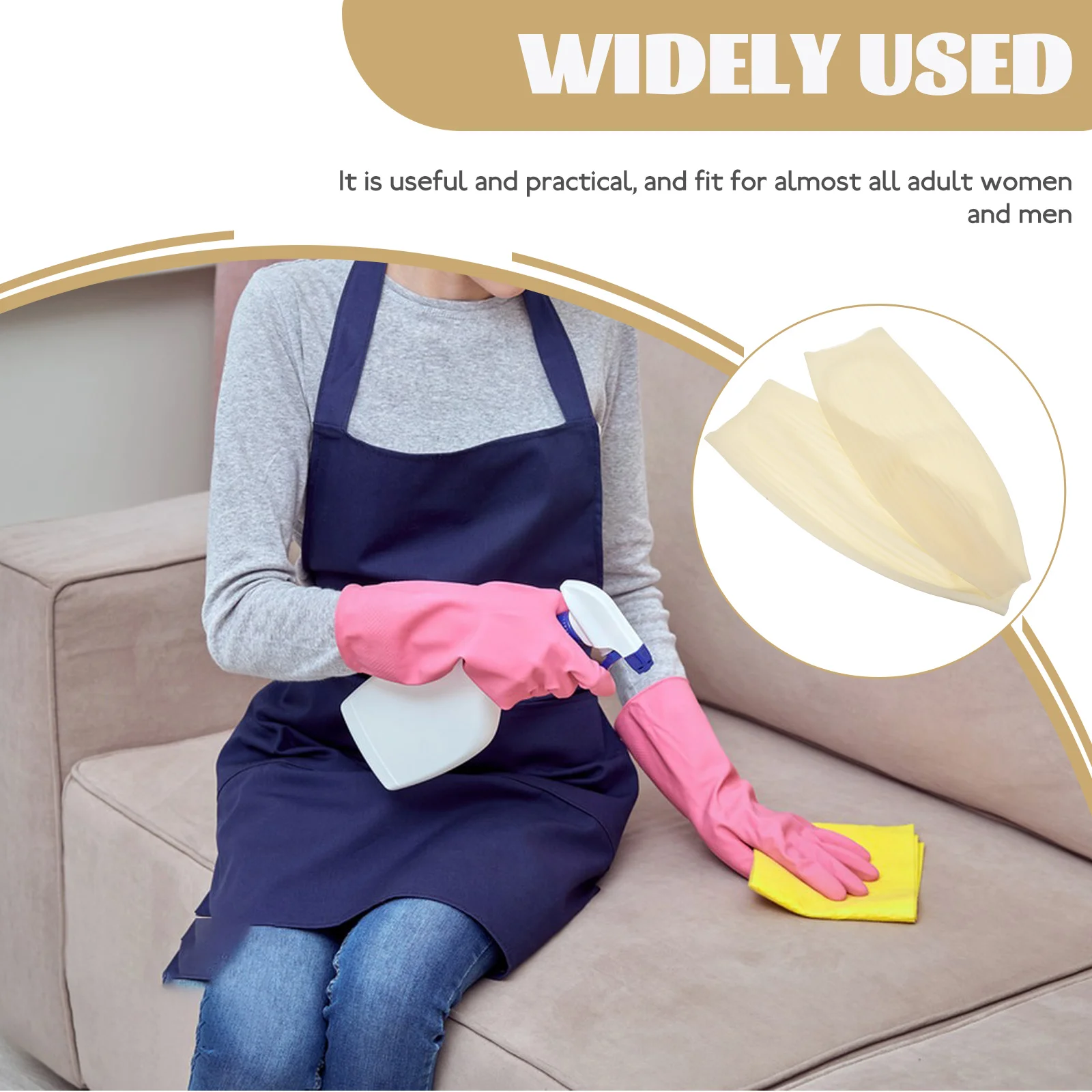 

Waterproof Sleeve Kitchen Arm Sleeves Emulsion Cleaning Oversleeve White Oilproof