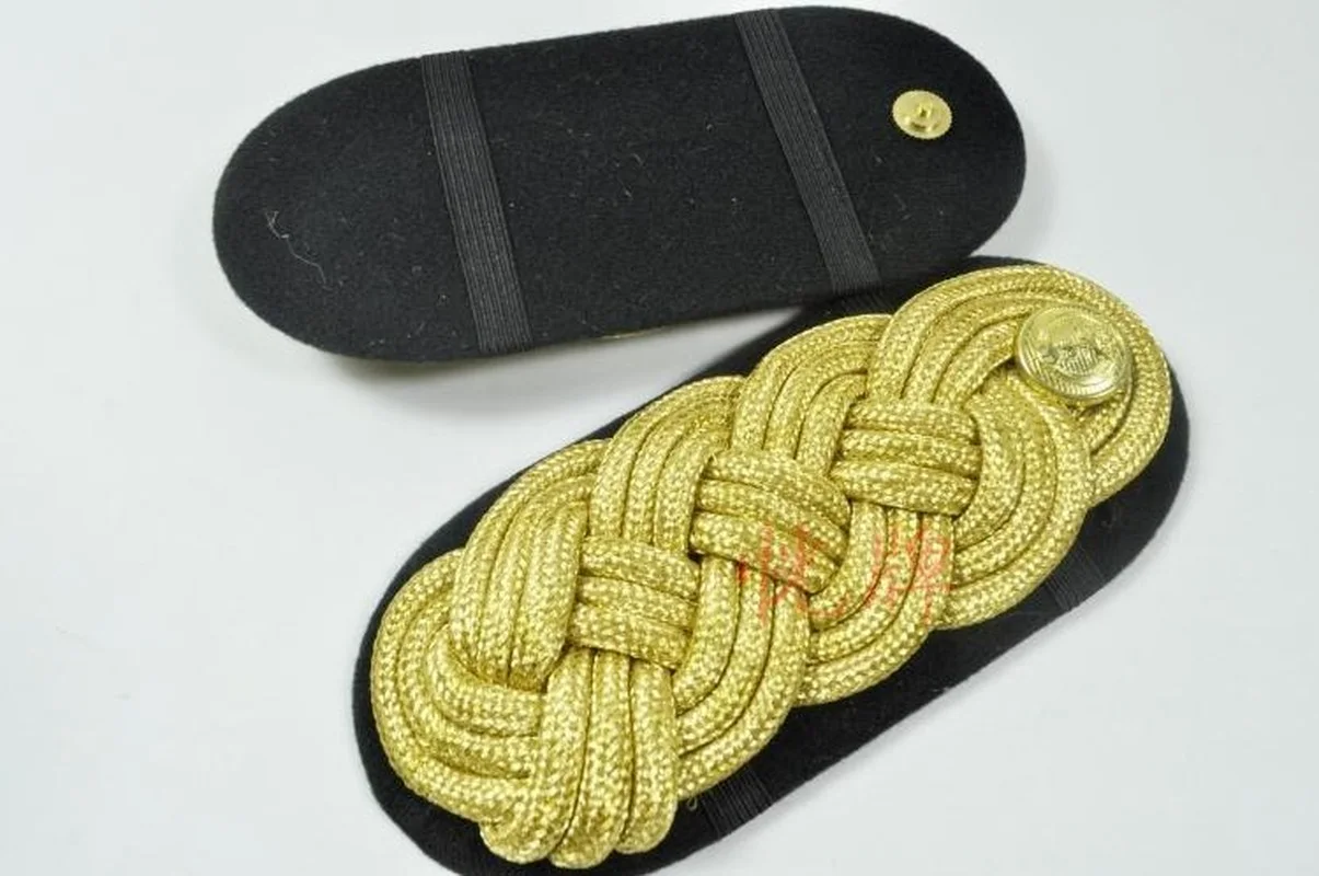 Saudi Military Rank Insignia Epaulettes Oval Hand-woven Shoulder Band Badge for Militar Army Officer Uniforms Accessories