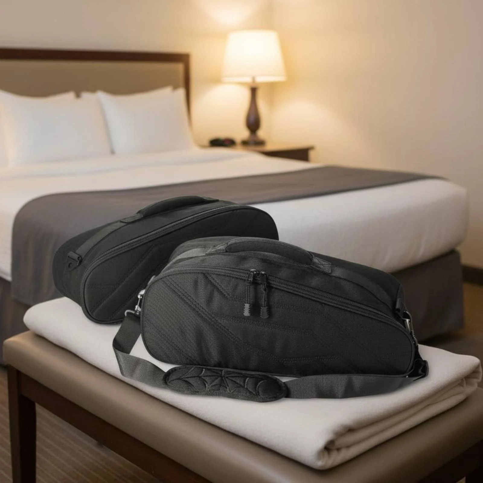 2 Pieces Motorcycle Saddlebag Long-Lasting Construction Bike Side Luggage Bag Motorbike Side Bag Wear-Resistant Luggage Pannier