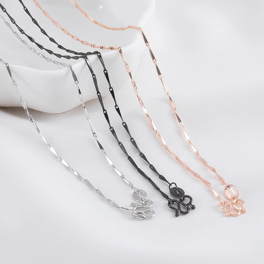 5pcs 1pc Short Semi-finished Melon Seed Neckalce Base with W Clasp Copper Chains Choker Accessories DIY Jewelry Making Supplies