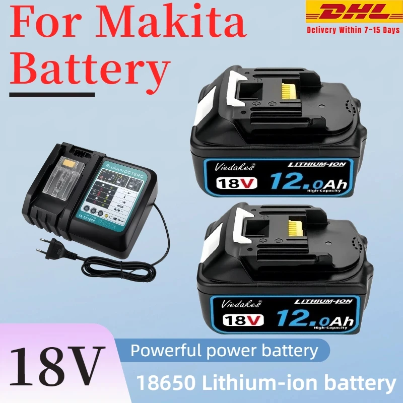 

18V 8Ah 10Ah 12Ah Rechargeable Battery Stable Performance For Makita 18V DGA404 DTW700 DHR202 DJV182 DDF487 DTD172 DHP48 Drill